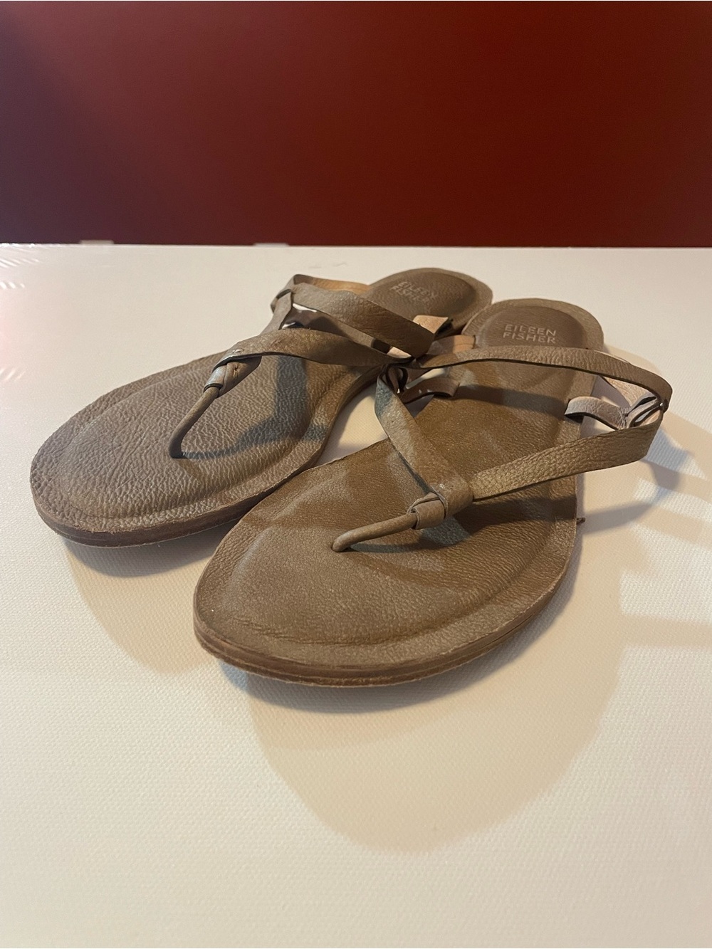Eileen Fisher Women’s Thong Minimalist Strappy Comfortable Flat Sole Sandal